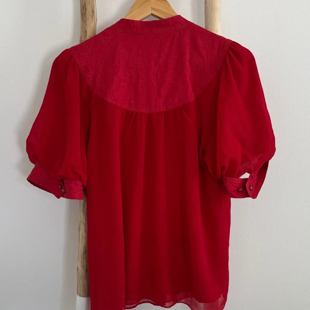 Maeve Anthropologie Red Blouse - Picture 3 of 6